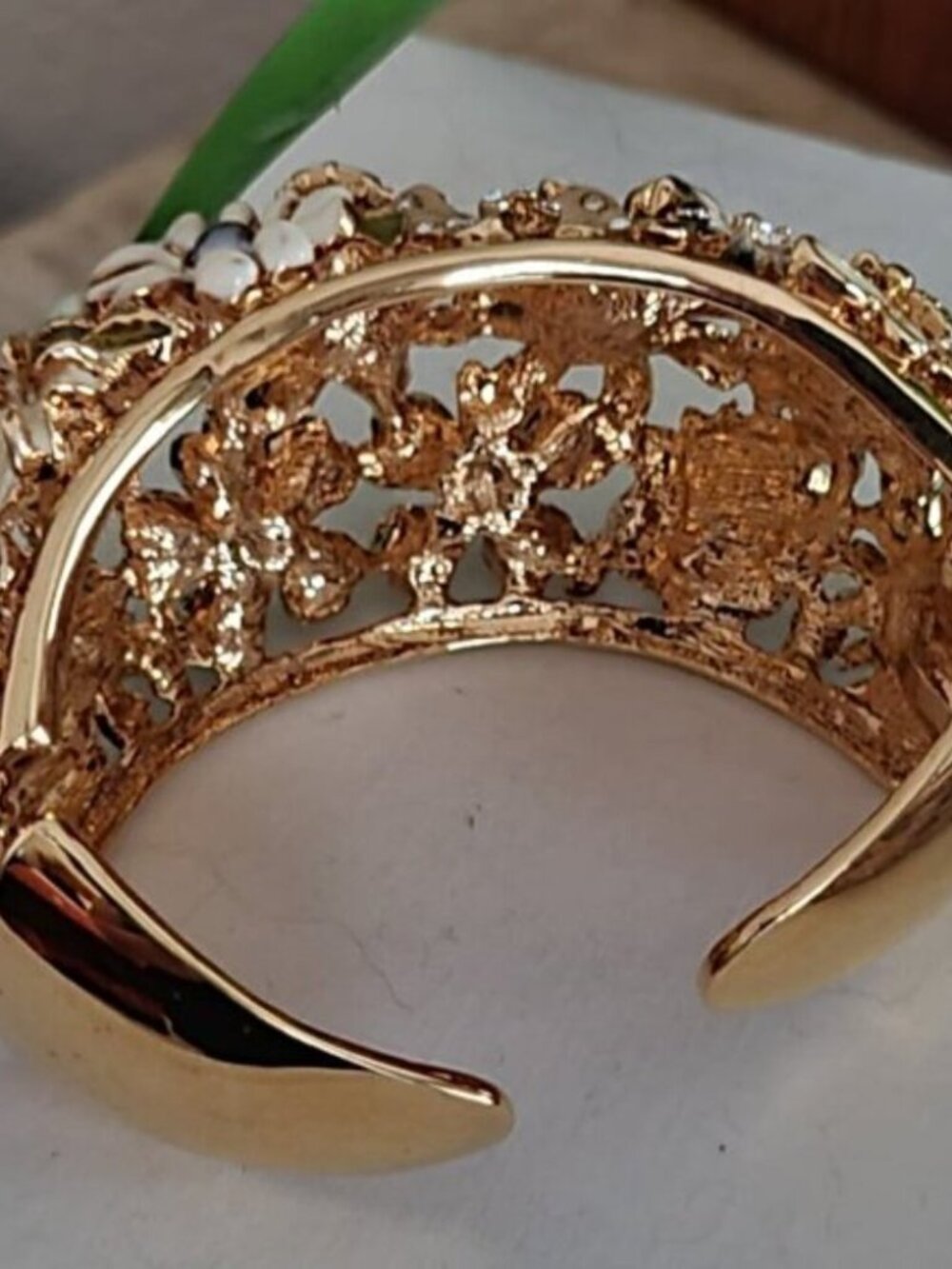 Kenneth Jay Lane Floral Bracelet Ring Set - Picture 3 of 9
